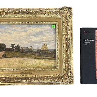 SIR HUBERT VON HERKOMER (1849-1914) OIL ON BOARD
