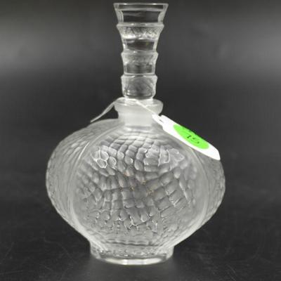 LALIQUE CRYSTAL ELISELLES PERFUME AND STOPPER