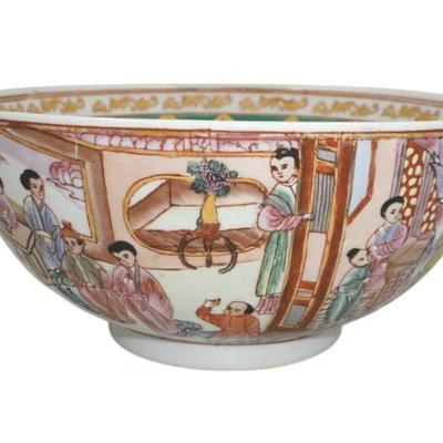 CHINESE EXPORT CANTON FAMILLE ROSE BOWL