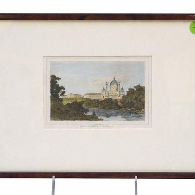 1842 STEEL ENGRAVING ST CHARLES CHURCH VIENNA