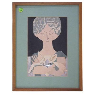MID CENTURY SEKINO JUNI'CHIRO WOODBLOCK