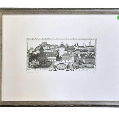 JERZY MILLER 1958 ETCHING WARSAW POLAND