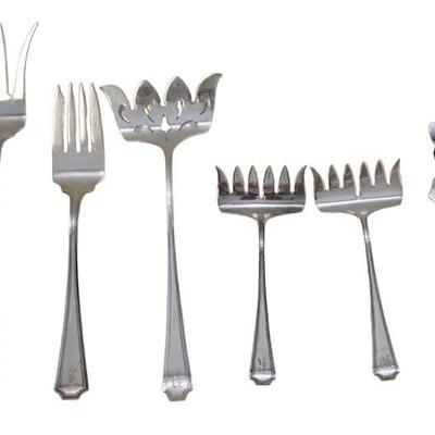 6 STERLING SILVER FAIRFAX SERVING PIECES