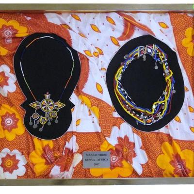 MAASAI FRAMED CEREMONIAL JEWELRY