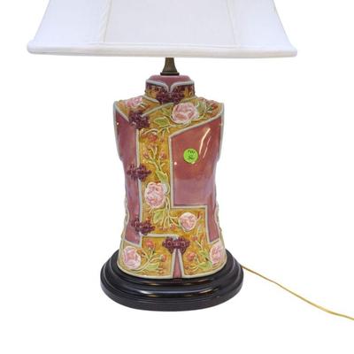 CHINESE PORCELAIN LADIES TORSO TABLE LAMP