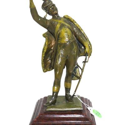 19TH C FRENCH MILITARY PATINATED BRONZE