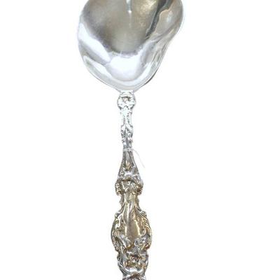 LARGE LILY STERLING SILVER BERRY SPOON