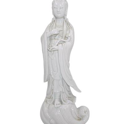 CHINESE BLANC DE CHINE GODDESS GUAN YIN FIGURINE