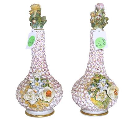 PAIR OF JACOB PETIT PORCELAIN PERFUME BOTTLES