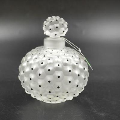 LALIQUE CRYSTAL CACTUS PERFUME BOTTLE & STOPPER