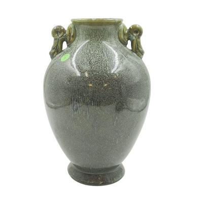 Large Vintage Drip Glaze Art Pottery Urn / Vase