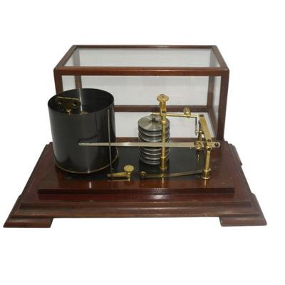 LATE 19TH C CASED ENGLISH BAROGRAPH