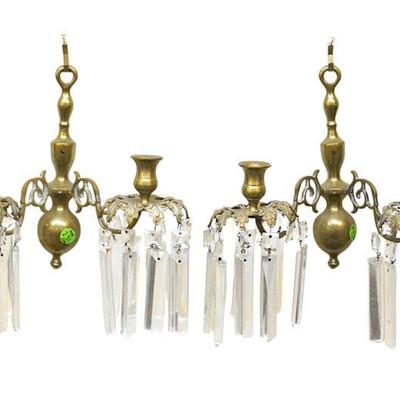 PAIR OF ANTIQUE GIRANDOLE WALL SCONCE CANDELABRAS