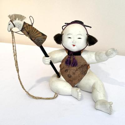 Vintage Japanese Seated Gosno Ningyo Doll 