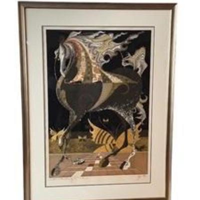 Tadashi Nakayama Road to Butterflies

Medium: Woodcut 

Number 54/85

Hand signed and dated 

Measures 34" x 45" 