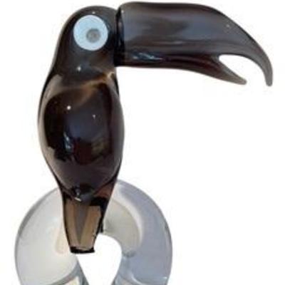 Mid-Century Modern Murano Glass Art Tucan Sculpture by Licio Zanetti