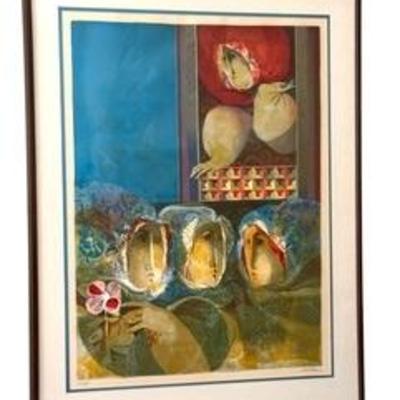 Le Muses Et Les Reveuses Lithograph by Alvar Sunlo Munoz-Ramos.
