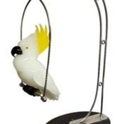 Pino Signoretto Cockatoo in Silky Glass / Handblown Pino Signoretto Art Glass Cockatoo Figurine

Measures 25 inches tall.