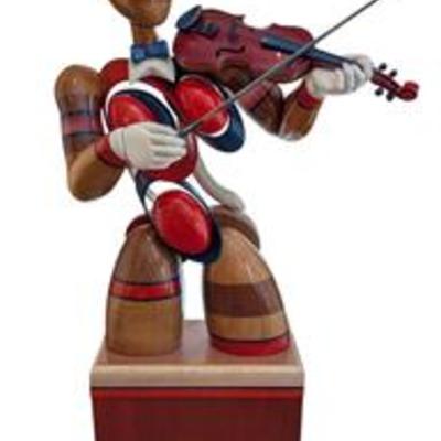 Second Fiddle Large Wood and Acrylic Sculpture by Daniel Meyer.