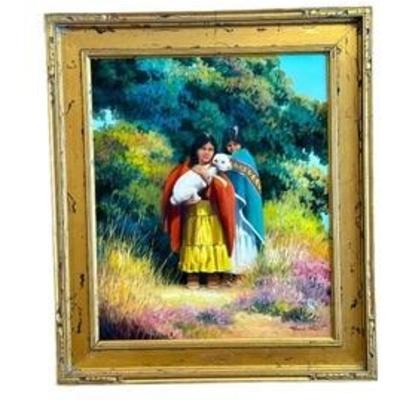 Gold Framed “Friends” Oil on Canvas Painting by Charles H. Pabst.

A colorful nature scene amongst friends! The frame measures 26.5” x...