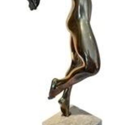 Artisan Bronze Nude Sculpture by Roger M. Brodin 

Number 3/20

Signed R.M. Brodin. 

Roger M. Brodin was an American Postwar &...