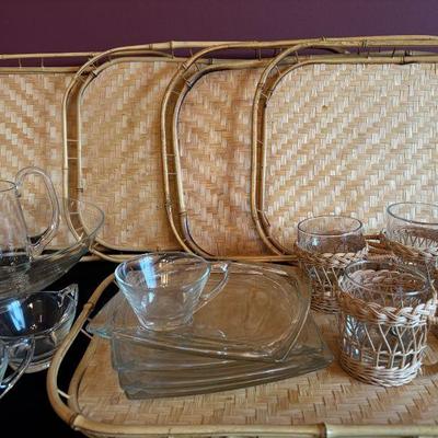 Bamboo Serving Trays, Glass Snack Plates and More