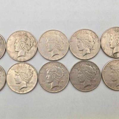 #1746 • (10) 1923 Peace Silver Dollar
