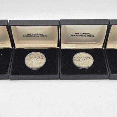 #2310 • (4) The National Bicentennial Medal Sterling Silver
