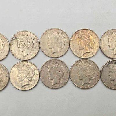 #1752 • (10) 1923 Peace Silver Dollar

