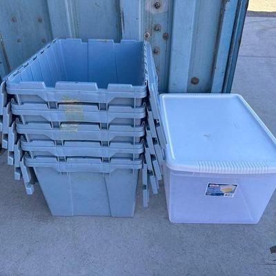 #3076 • (6) Plastic Totes
