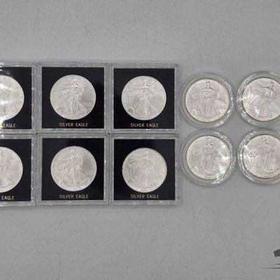 #2064 • 10 Silver Eagle Coins
