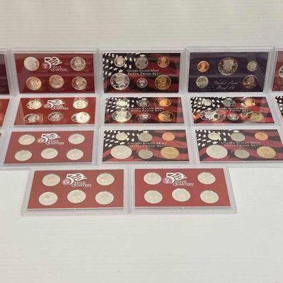 #1912 • (17) 1987-2010 U.S. Silver Proof Sets
