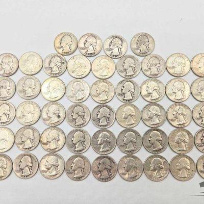 #1886 • (49) Washington Quarters, 302g
