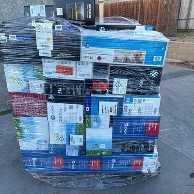 #2702 • Printer Toner Cartridges on Pallet
