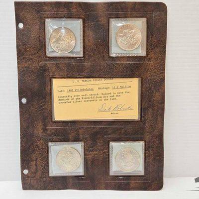#1656 • (4) 1879-1897 Morgan Silver Dollar Coins
