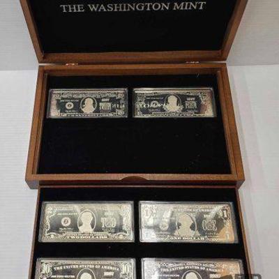 #2050 • 6 Quarter Pound Silver Proof .999 Bills with COA
