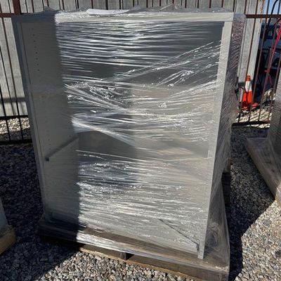 #85004 • (3) Metal Bookcases
