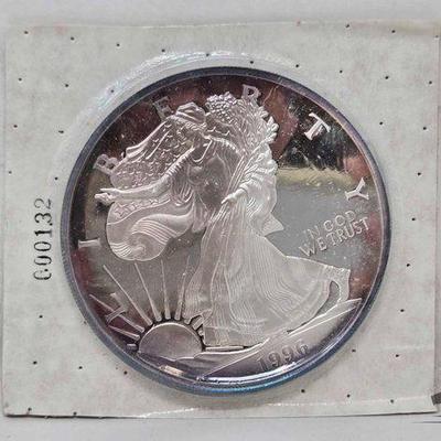 #2008 • 1996 Silver Eagle One Troy Pound .999 Fine Silver with Certificate of Authenticity and Fed Card
