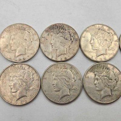 #1714 • (10) 1922 Peace Silver Dollar
