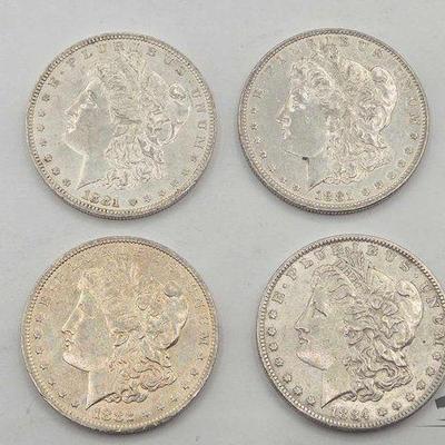 #1562 • (4) New Orleans 1881-1884 Morgan Silver Dollars
