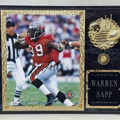 #2514 • Autographed Warren Sapp Plaque
