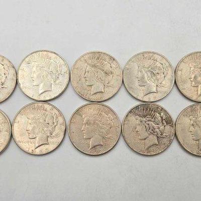 #1766 • (10) 1923 Peace Silver Dollar
