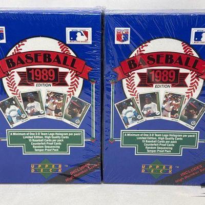 #2524 • (2) SEALED 1989 Baseball Edition Upper Deck The Collector’s Choice Trading Cards
