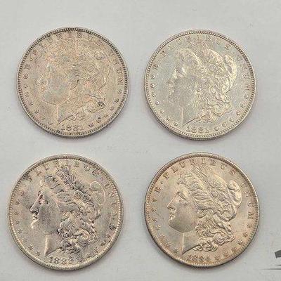 #1556 • (4) New Orleans 1881-1884 Morgan Silver Dollars
