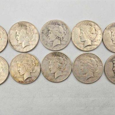#1786 • (10) 1924 Silver Peace Dollars
