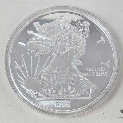 #2004 • 1995 Silver Eagle One Troy Pound .999 Fine Silver with Certificate of Authenticity
