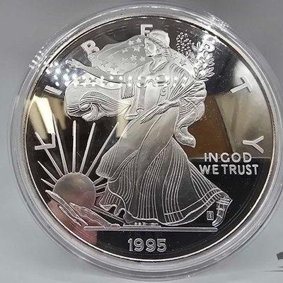 #2022 • 1995 Silver Eagle One Troy Pound .999 Fine Silver with Certificate of Authenticity
