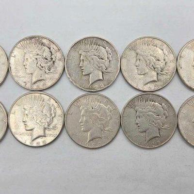 #1776 • (10) 1923 Silver Peace Dollars
