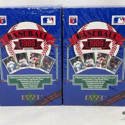 #2522 • (2) SEALED 1989 Baseball Edition Upper Deck The Collector’s Choice Trading Cards
