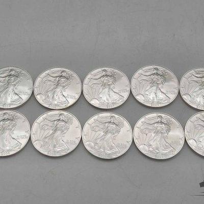 #2070 • 10 Silver Eagle Coins
